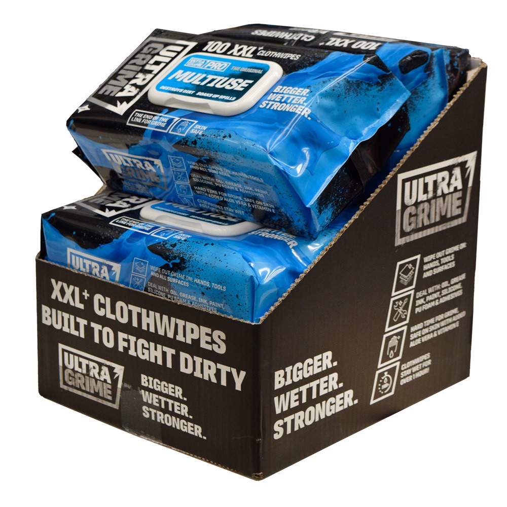 Ultra Grime Multiuse Wipes  (100 Pack) Blue