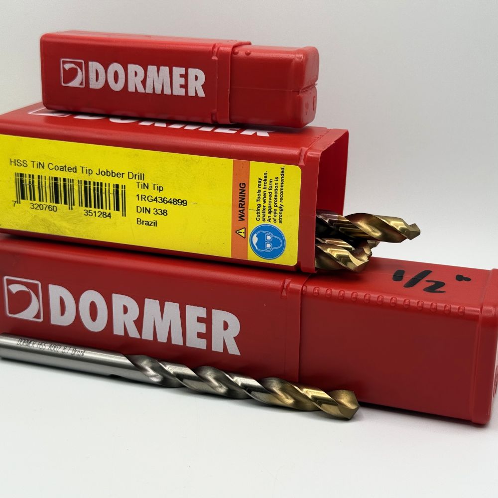 12.0 mm Dormer Jobber Drill HSS.TiN Coat Coating - Titanium nitride